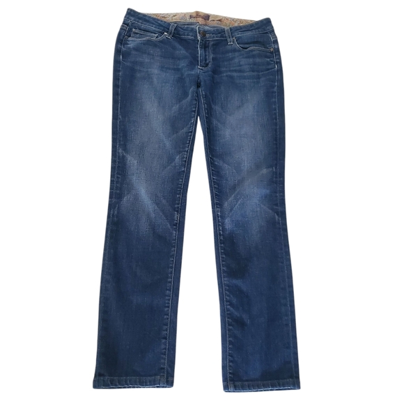 PAIGE | REVOLVE Jimmy Jimmy Medium Wash Whiskered Skinny Jeans Women's Size 27 - Picture 2 of 13